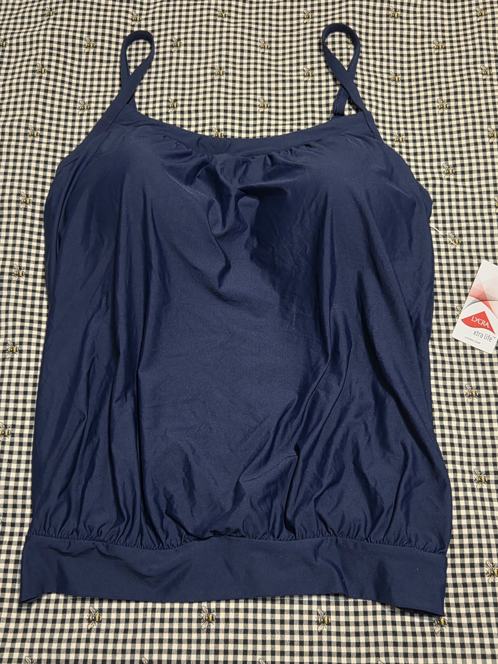 Lands' End Deep Sea Navy Blouson Tankini